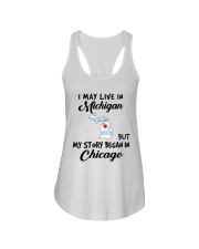 Began In Chicago - Live In Michigan Ladies Flowy Tank tile