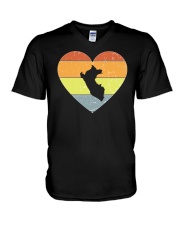 Peru - Heart Vintage V-Neck T-Shirt tile