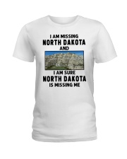 I Am Missing North Dakota Ladies T-Shirt tile