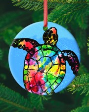 Turtle Circle ornament - single (porcelain) custom-circle-ornament-single-porcelain-lifestyle-10