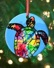 Turtle Circle ornament - single (porcelain) custom-circle-ornament-single-porcelain-lifestyle-11