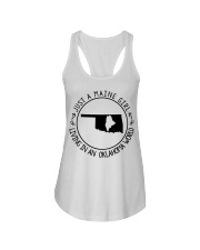 MAINE GIRL LIVING IN OKLAHOMA Ladies Flowy Tank tile