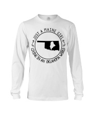 MAINE GIRL LIVING IN OKLAHOMA Long Sleeve Tee tile