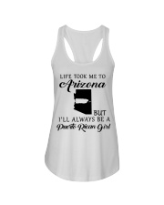 LIFE TOOK ME TO ARIZONA BE A PUERTO RICAN GIRL Ladies Flowy Tank tile