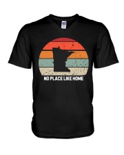 Minnesota No Place Like Home V-Neck T-Shirt tile