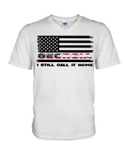 Flag Georgia- Call It Home V-Neck T-Shirt tile