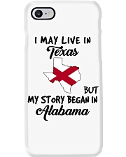 Began In Alabama - Live In Texas Phone Case tile