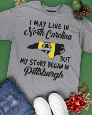 Began In Pittsburgh - Live In North Carolina Classic T-Shirt apparel-classic-tshirt-lifestyle-back-69