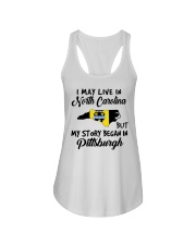 Began In Pittsburgh - Live In North Carolina Ladies Flowy Tank tile