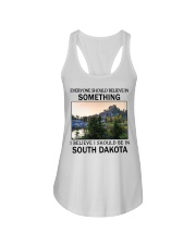 Should Be In South Dakota Ladies Flowy Tank tile