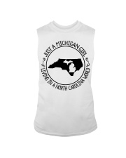 MICHIGAN GIRL LIVING IN NORTH CAROLINA Sleeveless Tee tile