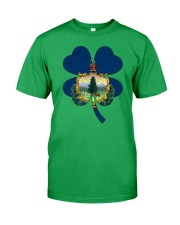 Flag Vermont Four Leaf Clover Classic T-Shirt front
