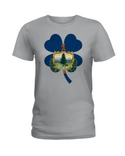 Flag Vermont Four Leaf Clover Ladies T-Shirt tile