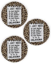 I Just Need To Go To Oklahoma Circle Ornament (Wood tile