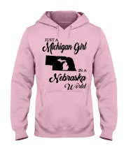 MICHIGAN GIRL IN NEBRASKA Hooded Sweatshirt front