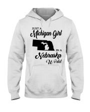 MICHIGAN GIRL IN NEBRASKA Hooded Sweatshirt tile