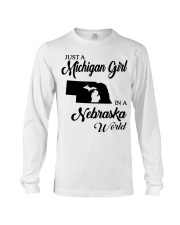 MICHIGAN GIRL IN NEBRASKA Long Sleeve Tee tile