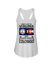 Began In Colorado - May Live InVirginia Ladies Flowy Tank tile
