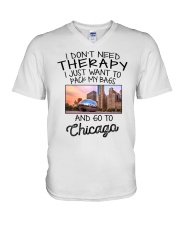 Pack My Bags - Go To Chicago V-Neck T-Shirt tile