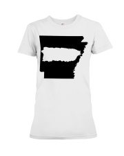 MAP PUERTO RICO IN ARKANSAS Premium Fit Ladies Tee tile