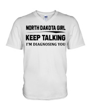 North Dakota Girl - I'm Diagnosing V-Neck T-Shirt tile