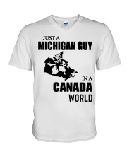MICHIGAN GUY IN CANADA V-Neck T-Shirt tile