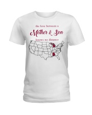 THE LOVE MOTHER AND SON MICHIGAN ALABAMA Ladies T-Shirt tile