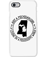 MICHIGAN GIRL LIVING IN MISSISSIPPI Phone Case tile