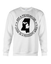 MICHIGAN GIRL LIVING IN MISSISSIPPI Crewneck Sweatshirt tile