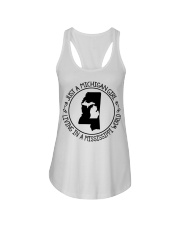 MICHIGAN GIRL LIVING IN MISSISSIPPI Ladies Flowy Tank tile