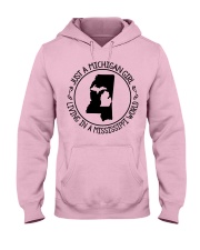 MICHIGAN GIRL LIVING IN MISSISSIPPI Hooded Sweatshirt front