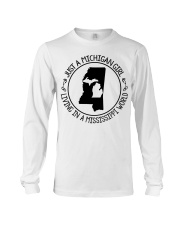 MICHIGAN GIRL LIVING IN MISSISSIPPI Long Sleeve Tee tile