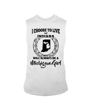 Michigan Girl I Choose To Live In Indiana Sleeveless Tee tile