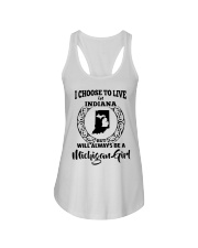 Michigan Girl I Choose To Live In Indiana Ladies Flowy Tank tile