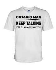 Ontario Man - I'm Diagnosing V-Neck T-Shirt tile