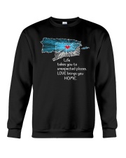 PUERTO RICO CONNECTICUT LOVE BRINGS YOU HOME Crewneck Sweatshirt tile