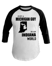 MICHIGAN GUY IN INDIANA Baseball Tee tile