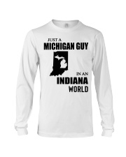 MICHIGAN GUY IN INDIANA Long Sleeve Tee tile
