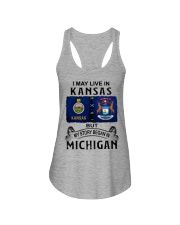 Began In Michigan - May Live In Kansas Ladies Flowy Tank tile