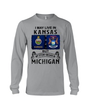 Began In Michigan - May Live In Kansas Long Sleeve Tee tile
