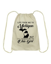 OHIO GIRL LIFE TOOK ME TO MICHIGAN Drawstring Bag tile