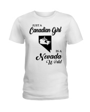 CANADIAN GIRL IN NEVADA Ladies T-Shirt tile
