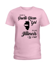 PUERTO RICAN GIRL IN ILLINOIS Ladies T-Shirt front