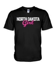North Dakota Girl V-Neck T-Shirt tile