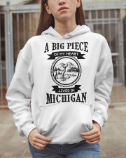 A piece of my heart lives in Michigan Hooded Sweatshirt apparel-hooded-sweatshirt-lifestyle-07
