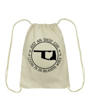 OHIO GIRL LIVING IN OKLAHOMA Drawstring Bag tile