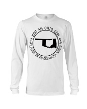 OHIO GIRL LIVING IN OKLAHOMA Long Sleeve Tee tile