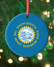 Flag South Dakota Circle ornament - single (porcelain) custom-circle-ornament-single-porcelain-lifestyle-11