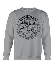 Michigan that place forever in your heart Crewneck Sweatshirt tile