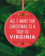 A Trip To Virginia Circle ornament - single (porcelain) custom-circle-ornament-single-porcelain-lifestyle-10